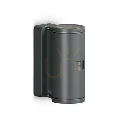 Kontrollera Fasadarmatur med rörelse- och skymningssensor L940 S PIR 14,5W 2xGU-10 3000K, 1240lm IP44 IK03 230V antracit / aluminium, plast