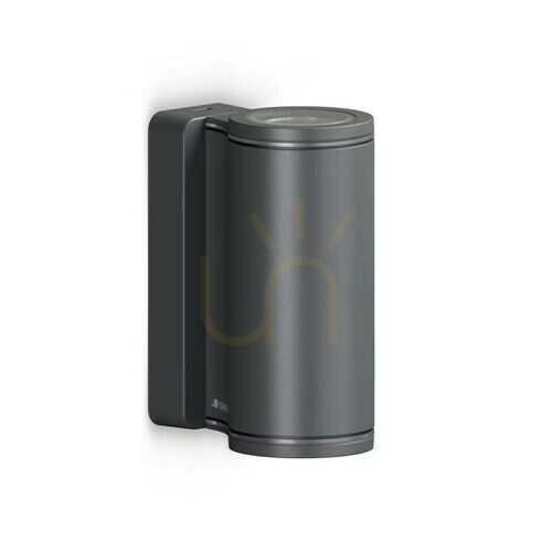 Kontrollera STEINEL L 940 antracit utomhusvägglampa 2×GU10 LED IP44