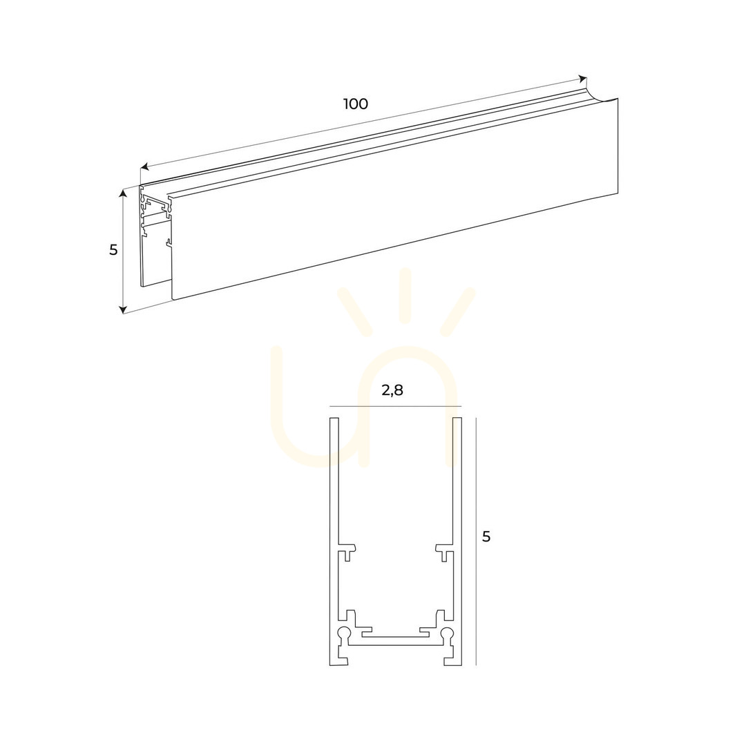 Vinkelfäste för skena Max Light MAX NT0015 svart aluminium