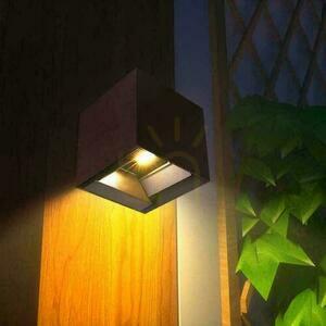 V-TAC 9W LED COB Corten Bronze Cube 15x15cm IP65 Solar väggarmatur VT-409CCT 3000K-4000K-5000K 800lm Rörelsesensor small 7