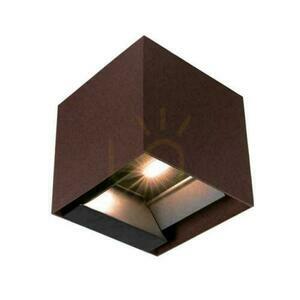 V-TAC 9W LED COB Corten Bronze Cube 15x15cm IP65 Solar väggarmatur VT-409CCT 3000K-4000K-5000K 800lm Rörelsesensor small 0