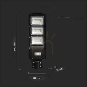 Gatubelysning LED Solar V-TAC 12W Svart VT-ST180W 6000K 1200lm strålkastare. small 6