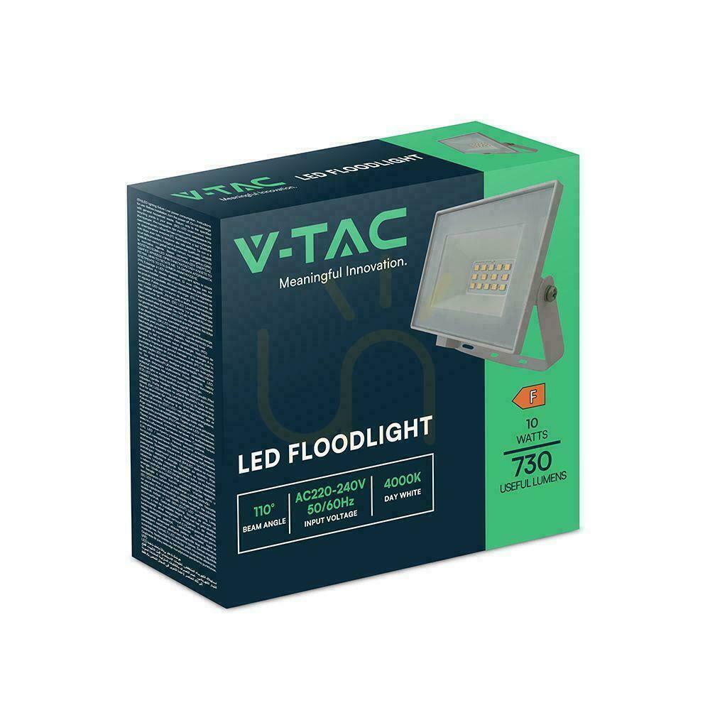 Förhandsvisning V-TAC LED-projektor 10W LED SMD 4000K vit VT-44012 4000K 730lm. V-TAC LED-projektor 10W LED SMD 4000K vit VT-44012 4000K 730lm.