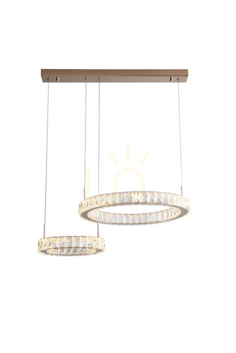 Kontrollera GIRONA Pendellampa MD3713-2-3GT Guld 1xLED