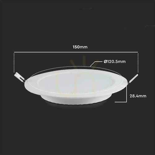 Kontrollera LED-panel V-TAC infälld Premium Downlight 6W rund fi120 VT-61006 6500K 660lm