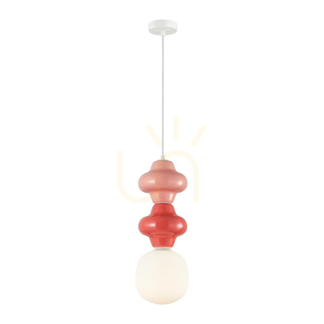 Kontrollera Hänglampa Italux Latera Rosa E14 Glas Keramik PND-94331C-1S-MLTI Hänglampa Italux Latera Rosa E14 Glas Keramik PND-94331C-1S-MLTI