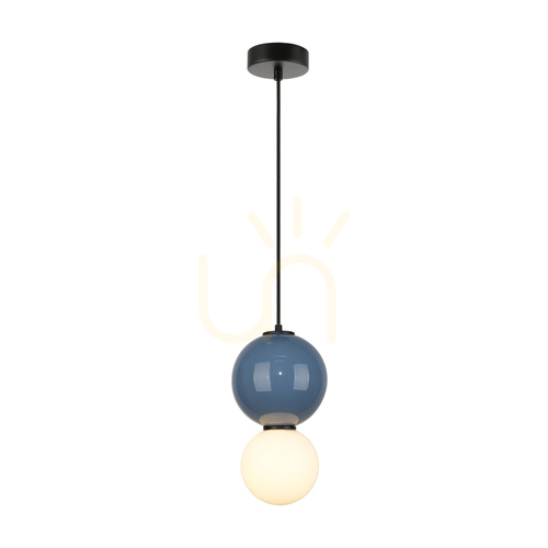 Kontrollera Italux Pieve blå LED-pendellampa 15 cm PND-95221-1S-BLU