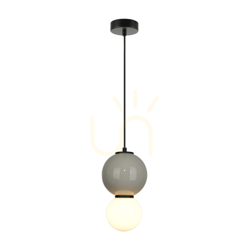 Kontrollera Italux Pieve grå LED-pendellampa 15 cm PND-95221-1S-GR