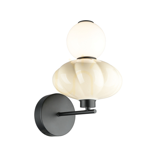 Kontrollera Italux Vägglampa Beige LED 3000K Glas Keramik WL-94721-1A-YLL