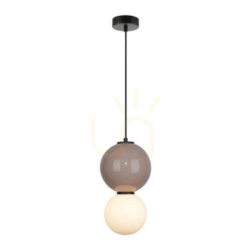 Kontrollera Italux Pieve LED pendellampa 6W 3000K brun-vit Ø18 cm PND-95221-1M-BR