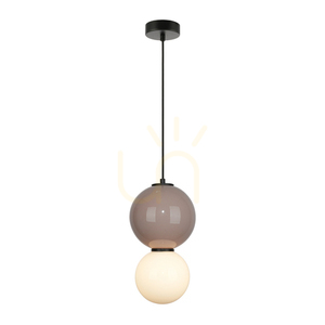 Italux Pieve LED pendellampa 6W 3000K brun-vit Ø18 cm PND-95221-1M-BR small 0