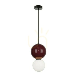 Italux Pieve LED-pendellampa vinröd 18 cm PND-95221-1M-PRP small 2