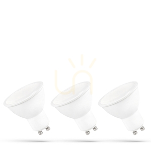 Led Gu10 230 V 6 W Smd Ww med mjölkigt glas vitt spektrum 3-pack. small 1
