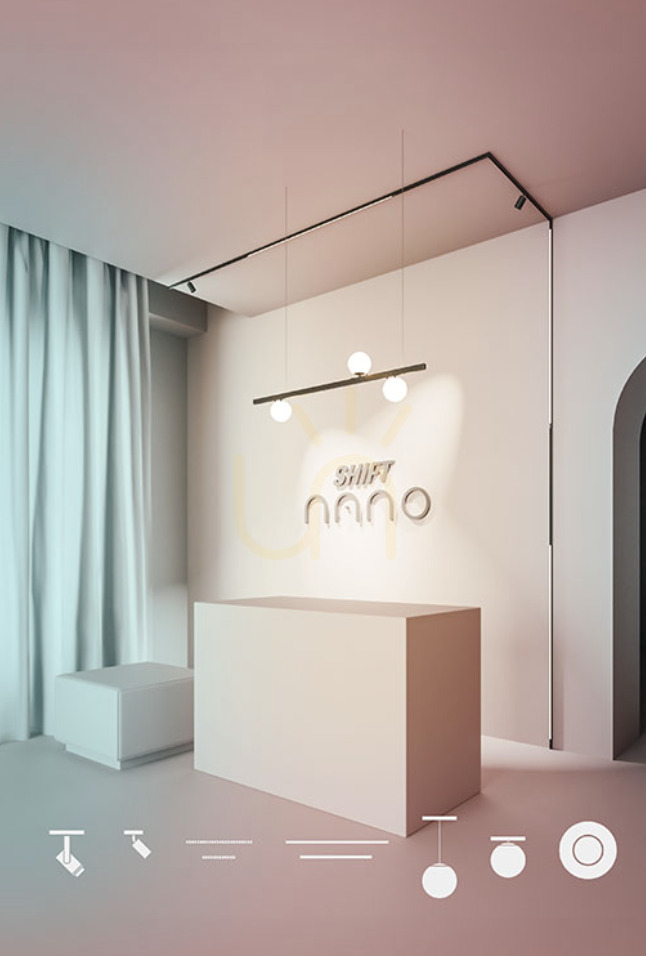 Display System Shift Nano elektrisk linjär strömbrytare vit System Shift Nano elektrisk linjär strömbrytare vit