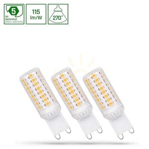 Led G9 230 V 4 W Cw Dimbar Smd 5 år Premium Spectrum 3-pack small 1
