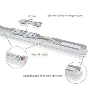 Limea Go Hermetic 600mm 25 W Cw 230 V 120st Ip65 Ik07 600x60x52mm Vit small 11