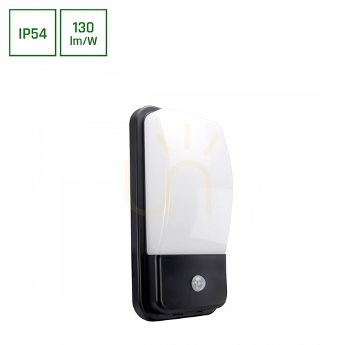 Kontrollera Enigo Led Pir 20 W Nw 230 V 180 St Ip54 300x150x86 Mm Vit/svart Rektangulär fasad.