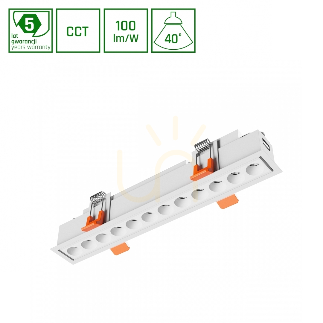 Kontrollera Grid S Infälld montering 12 W Cct 230 V 40st Ip20 230x34x61mm Vit 5 år Gw. Spektrum Grid S Infälld montering 12 W Cct 230 V 40st Ip20 230x34x61mm Vit 5 år Gw. Spektrum