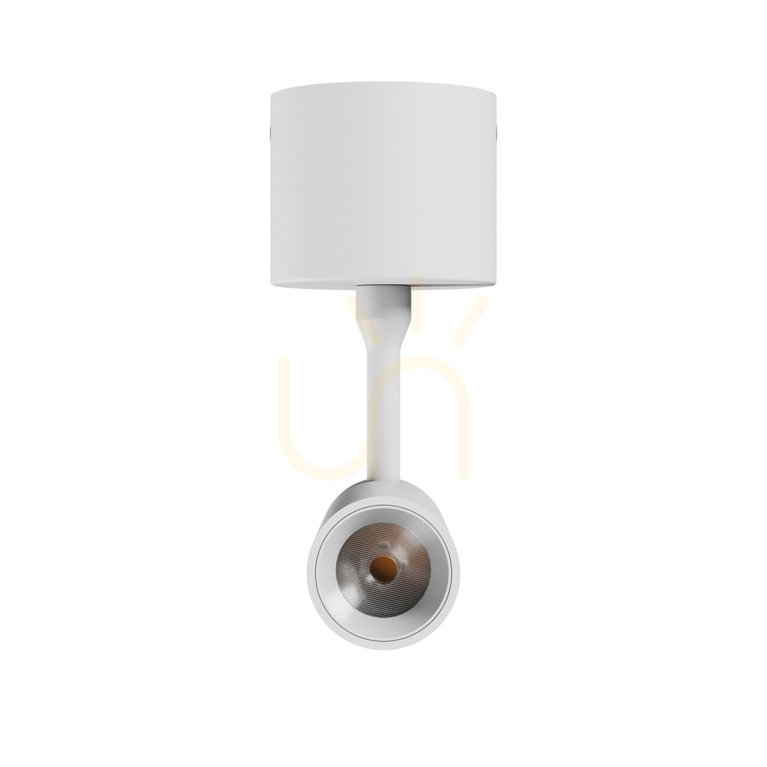 Utsikt Spot S Utanpåliggande armatur 6 W Cct 230 V 30st Ip20 dia.35x122x184mm Vit 5 års garanti. Spektrum Spot S Utanpåliggande armatur 6 W Cct 230 V 30st Ip20 dia.35x122x184mm Vit 5 års garanti. Spektrum