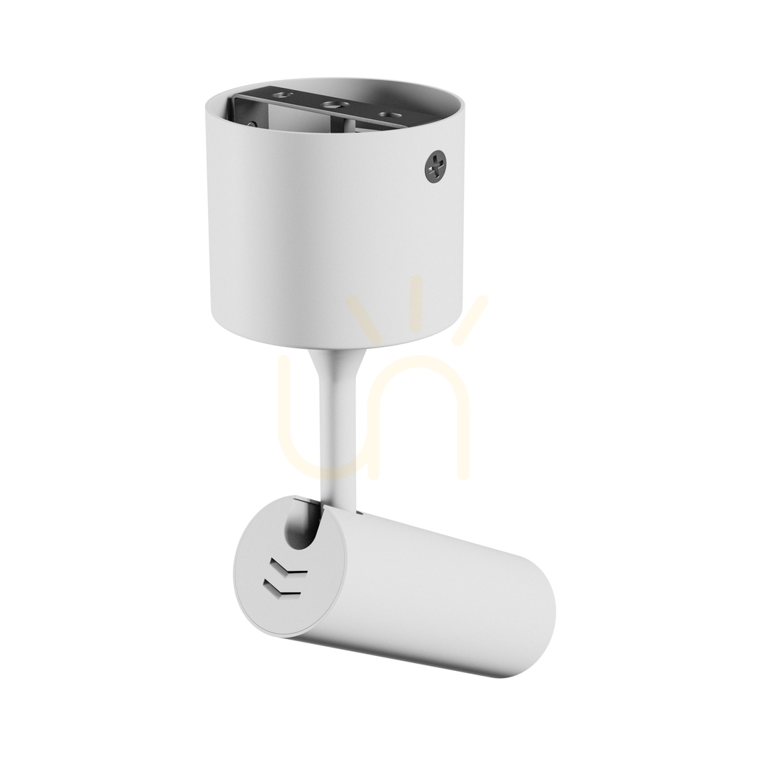 Display Spot S Utanpåliggande armatur 6 W Cct 230 V 30st Ip20 dia.35x122x184mm Vit 5 års garanti. Spektrum Spot S Utanpåliggande armatur 6 W Cct 230 V 30st Ip20 dia.35x122x184mm Vit 5 års garanti. Spektrum