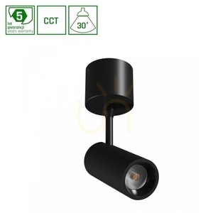Spot M Utanpåliggande armatur 10 W Cct 230 V 30st Ip20 dia.44 X145x205mm Svart 5 års garanti. Spektrum small 0