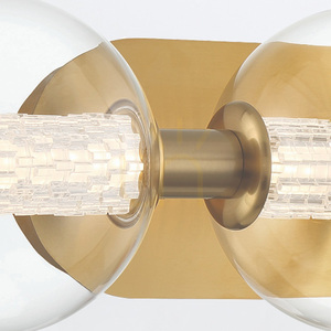 Vägglampa ATOMO - 3 ljuskällor - Borstat guld QUINTIESSE small 6