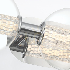 Vägglampa ATOMO - 3 ljuskällor - Polerad krom QUINTIESSE small 3