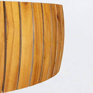 Quintiesse Barrel LED-plafond, teakfanér, Ø 50 cm small 1