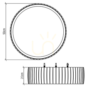 Quintiesse Barrel LED-plafond, teakfanér, Ø 50 cm small 2
