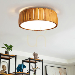 Quintiesse Barrel LED-plafond, teakfanér, Ø 50 cm small 5