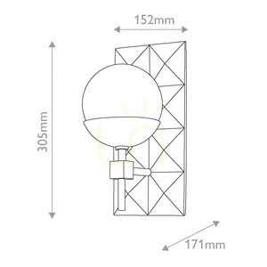 Quintiesse Deco vägglampa E14 IP44, guldlackerad QN-DECO-1WB-AB-O small 2