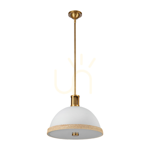 DORAL taklampa - 2 ljuskällor - Matt vit, vintage mässing QUINTIESSE small 7