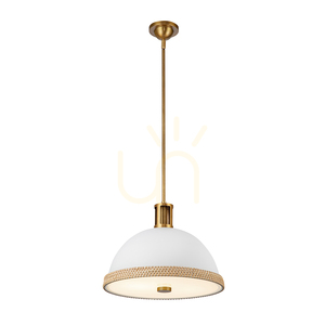 DORAL taklampa - 2 ljuskällor - Matt vit, vintage mässing QUINTIESSE small 0
