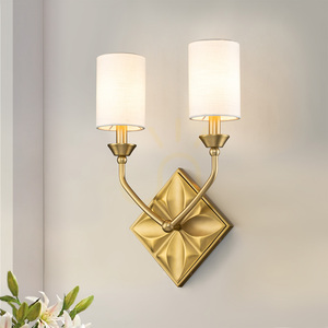 EPSILON vägglampa - 2 ljuskällor - Äldre mässing QUINTIESSE small 6