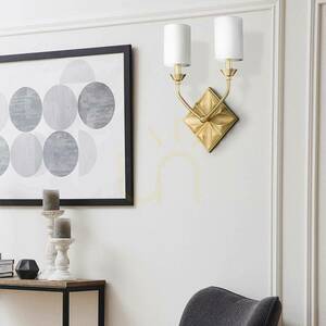 EPSILON vägglampa - 2 ljuskällor - Äldre mässing QUINTIESSE small 7