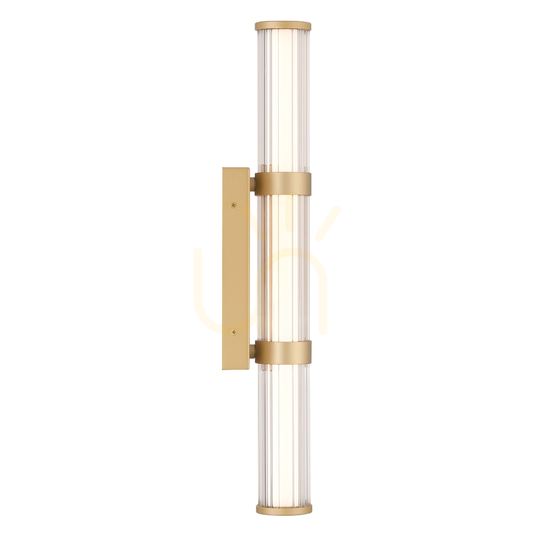 Display Medium LED-vägglampa FAYTON - Borstat guld QUINTIESSE Medium LED-vägglampa FAYTON - Borstat guld QUINTIESSE