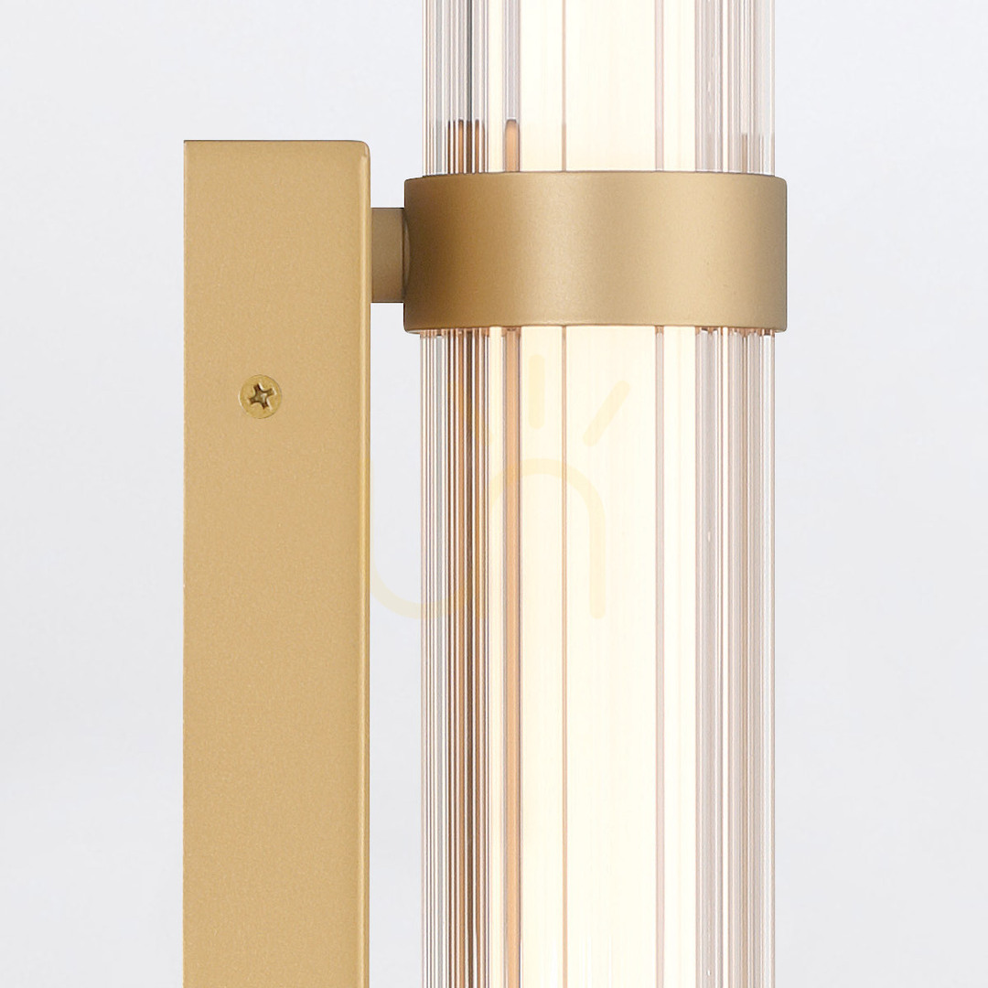 Utsikt Medium LED-vägglampa FAYTON - Borstat guld QUINTIESSE Medium LED-vägglampa FAYTON - Borstat guld QUINTIESSE