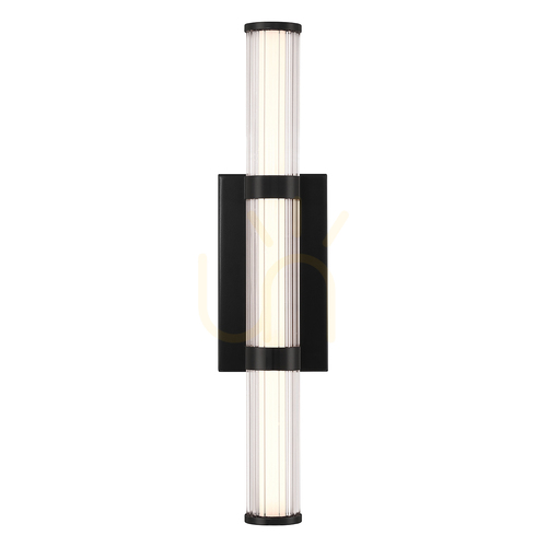 Kontrollera Medium LED-vägglampa FAYTON - Matt svart QUINTIESSE