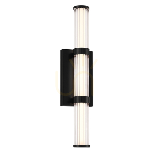 Kontrollera Medium LED-vägglampa FAYTON - Matt svart QUINTIESSE