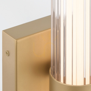 FAYTON liten LED-vägglampa - Borstat guld QUINTIESSE small 4