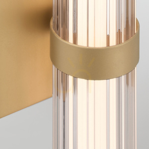 FAYTON liten LED-vägglampa - Borstat guld QUINTIESSE small 5
