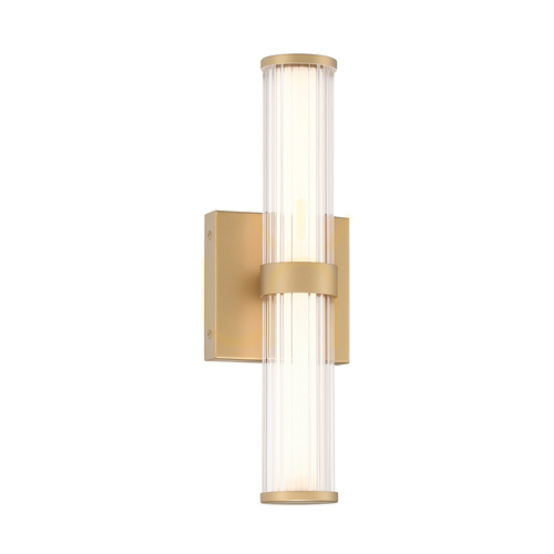 Kontrollera FAYTON liten LED-vägglampa - Borstat guld QUINTIESSE