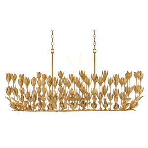 FLORA ö-lampa - 10 ljuskällor - Oxiderat guld QUINTIESSE small 1