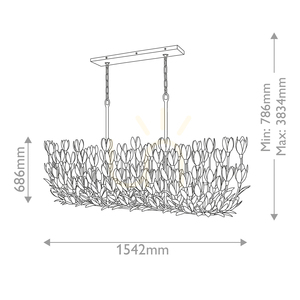 FLORA ö-lampa - 10 ljuskällor - Oxiderat guld QUINTIESSE small 2