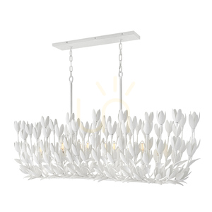 FLORA ö-lampa - 10 ljuskällor - QUINTIESSE strukturell gips. small 0