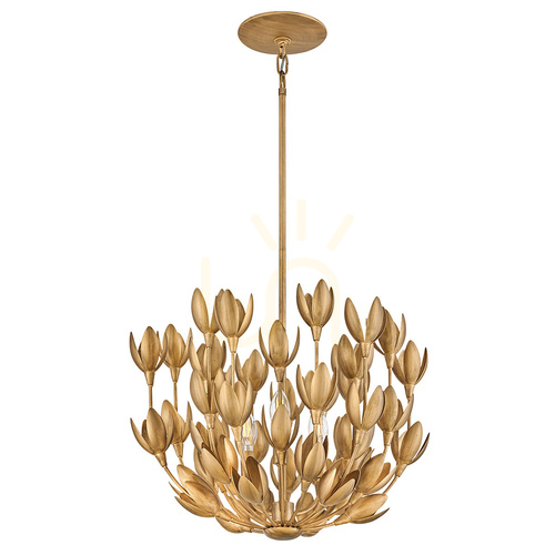 Kontrollera FLORA taklampa - 3 ljuskällor - Oxiderat guld QUINTIESSE
