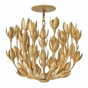 FLORA taklampa - 3 ljuskällor - Oxiderat guld QUINTIESSE small 3