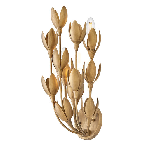 Kontrollera FLORA vägglampa - 3 ljuskällor - Oxiderat guld QUINTIESSE
