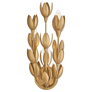 FLORA vägglampa - 3 ljuskällor - Oxiderat guld QUINTIESSE small 4