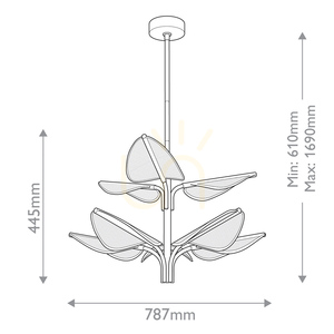 FLORIANA stor LED-pendellampa - Naturell mässing QUINTIESSE small 2
